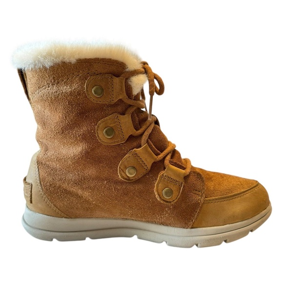 Sorel Womens Camel NL3039-224 Explorer Joan Suede Lace Up Waterproof Boots Sz 8 - Picture 7 of 13
